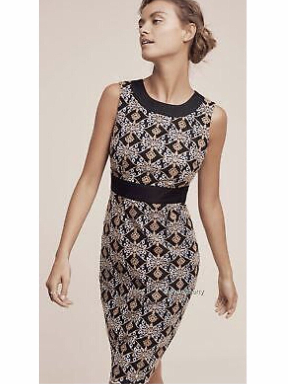 Anthropologie HD in Paris Cutwork Column Dress Size 8